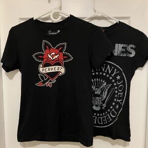 2 for $20 Fitted Black Tees